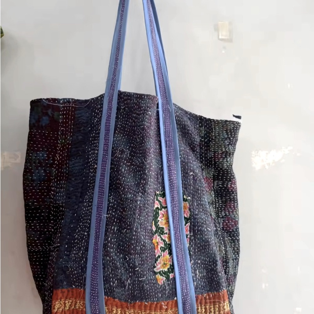 Kantha Weekender Tote Bag - overdyed